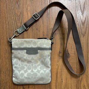 Gray Coach crossbody